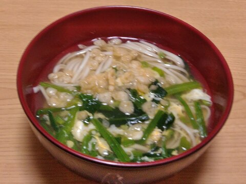 ほうれん草と天かすのうどん